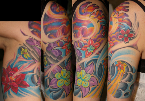 Tattoos - Asian Flowers - 27567